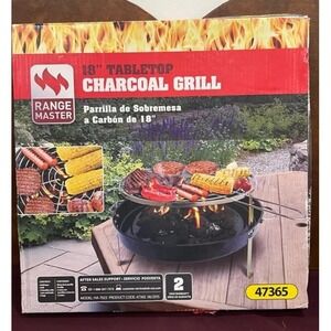 Range Master 18" Tabletop Charcoal Grill- New In Box